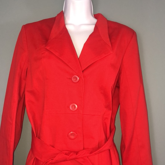 Fashion star Red rain trench coat - Picture 6 of 9